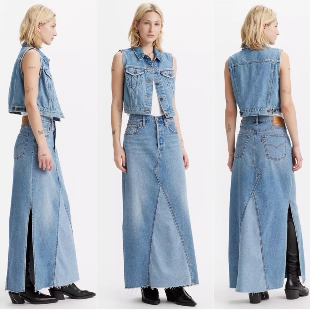 Levi’s denim maxi skirt NWT size 26